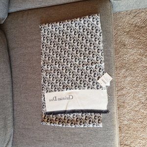 Dior Blue Marine Oblique Scarf 180x35cm NEW NEVER!